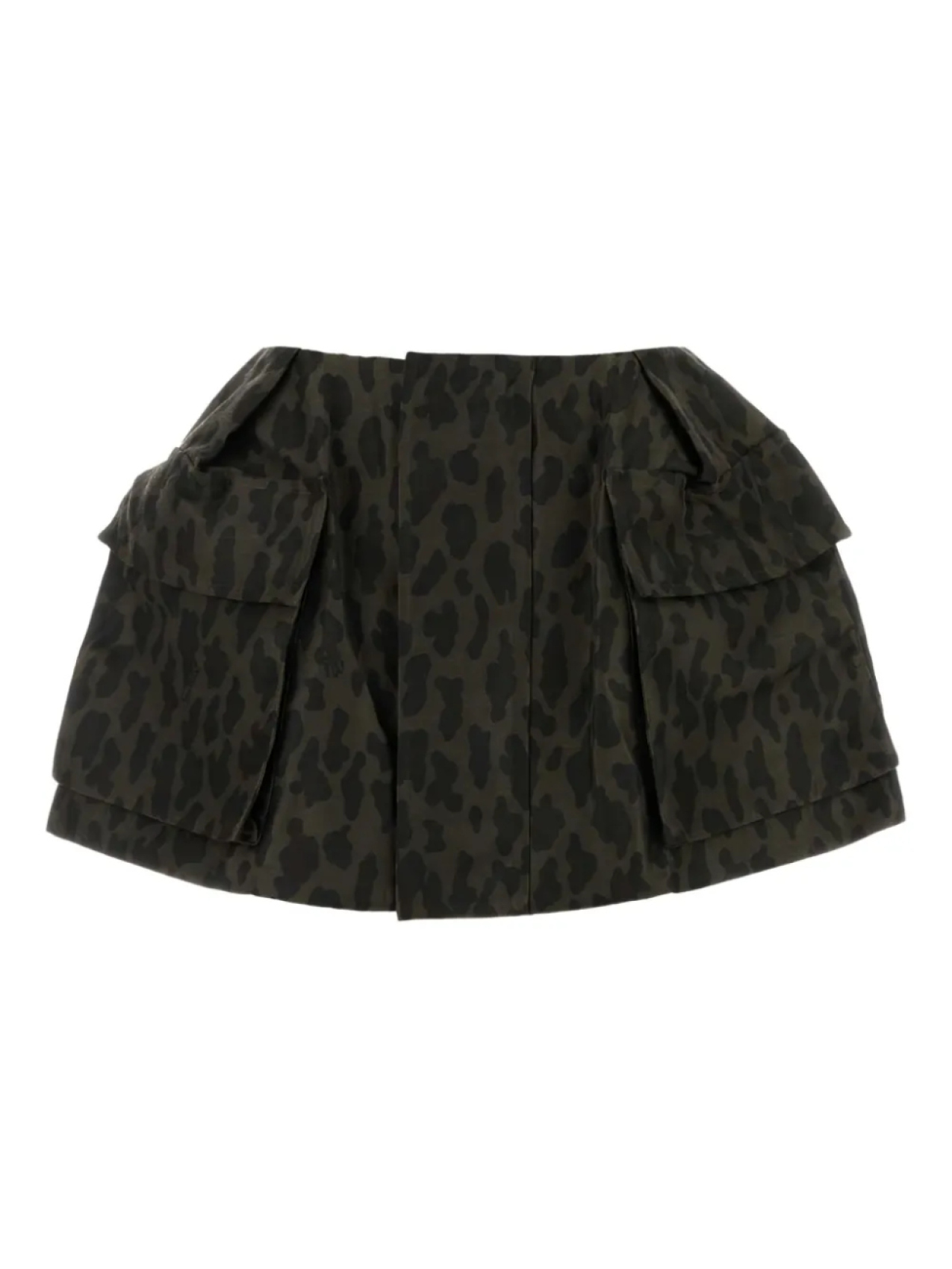 

Мини-юбка с анималистичным принтом sacai, коричневый