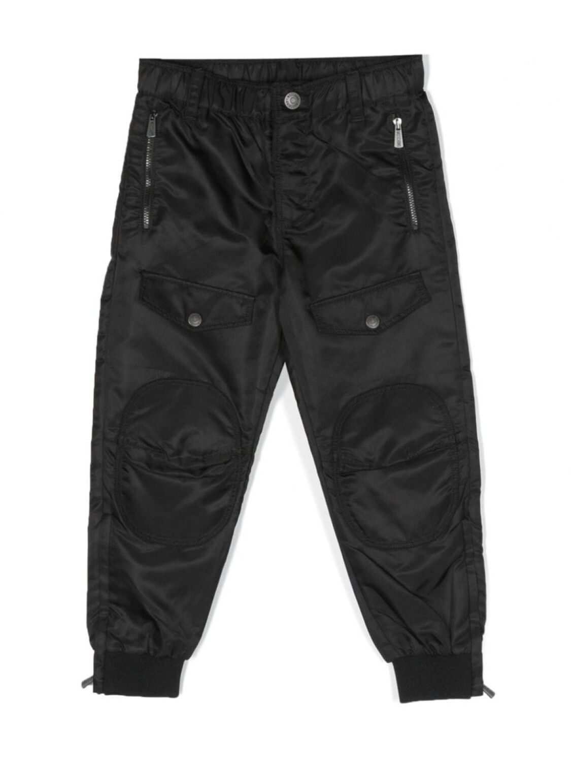 

Moschino Kids брюки карго с вышитым логотипом, черный