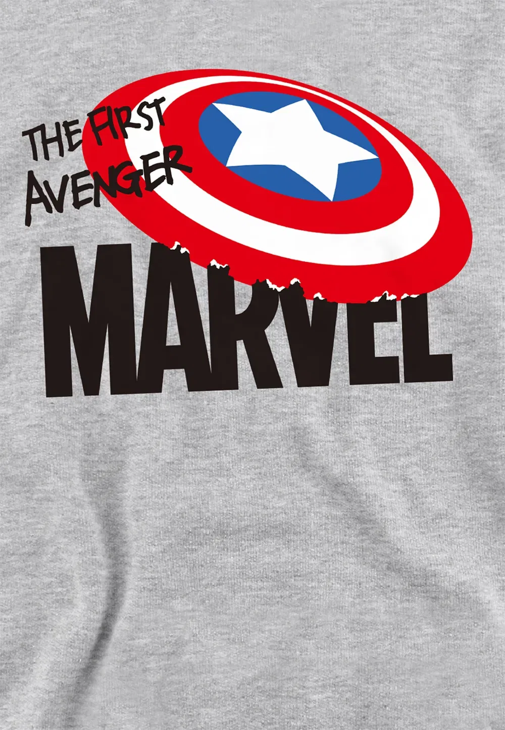 Детская худи Marvel Captain America Athletic Heather, серый — фото 2