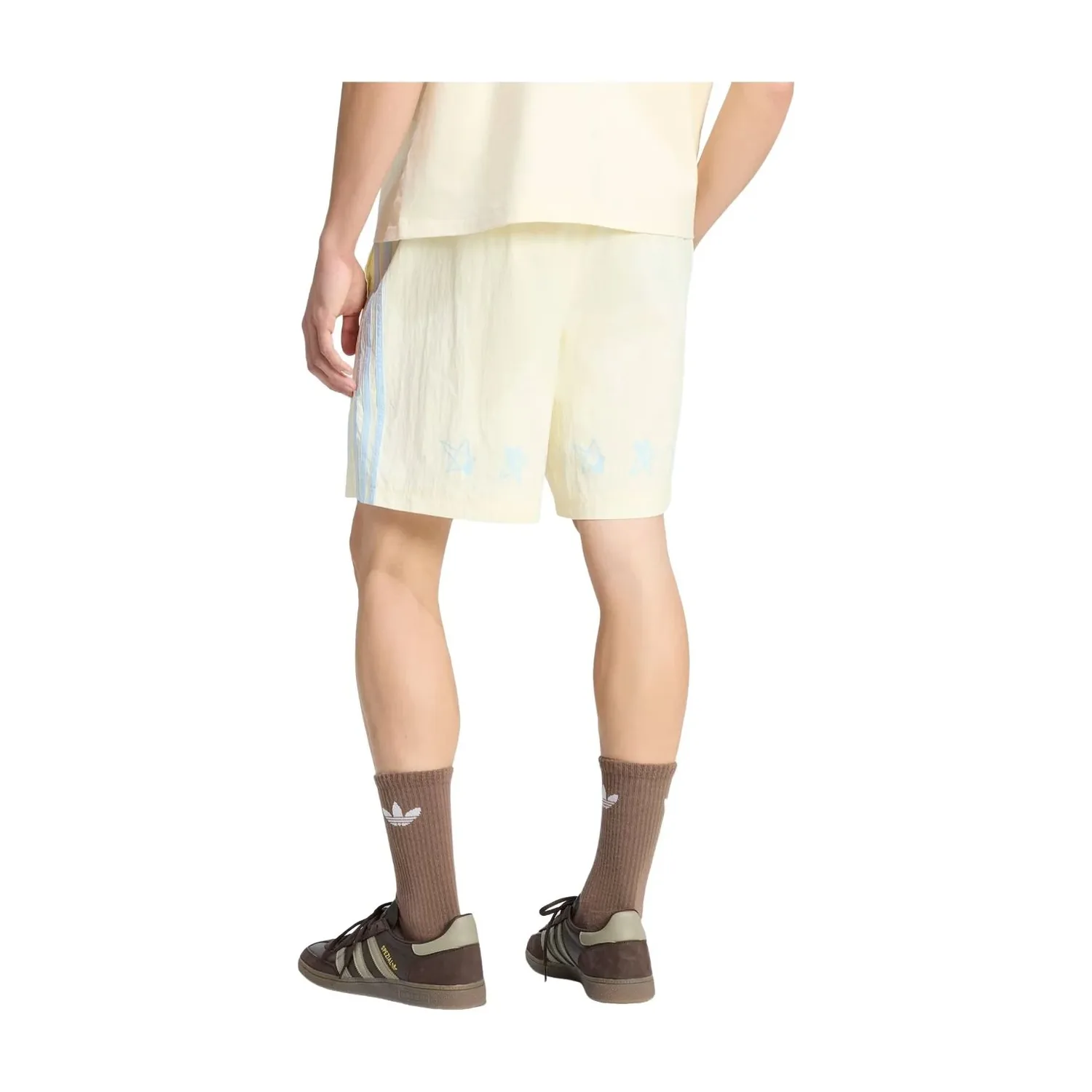 Шорты Adidas One World Graphic Short 'Cream White', бежевый — фото 3