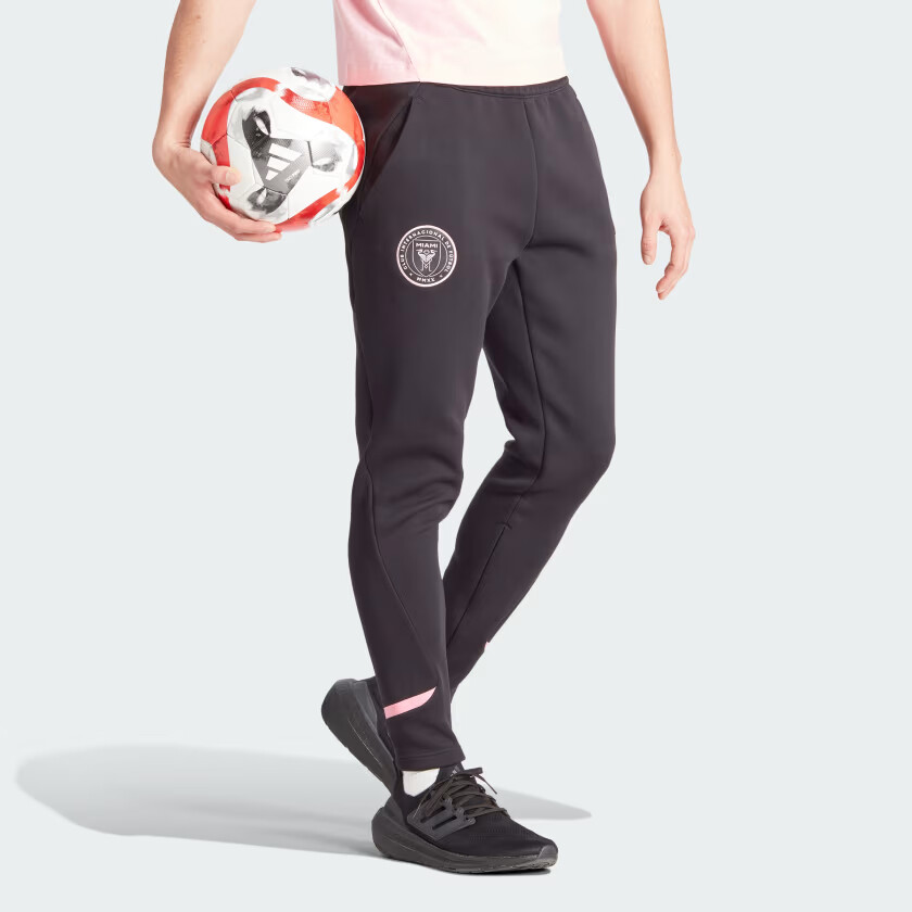 Inter Miami CF трикотажные спортивные штаны мужские черные Adidas, черный — фото 4