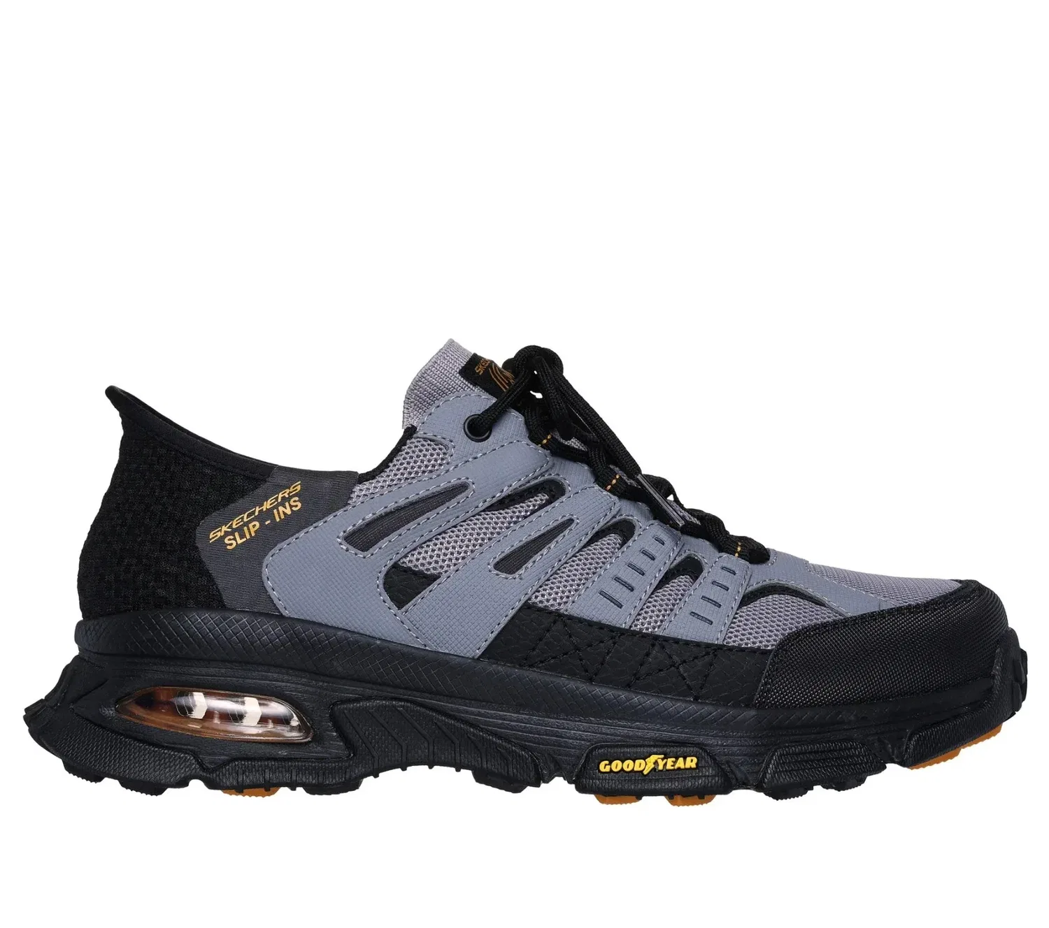 Мужские слипоны Skechers Skech-Air Envoy Emissary -GYBK серого цвета HTAT312 — фото 2