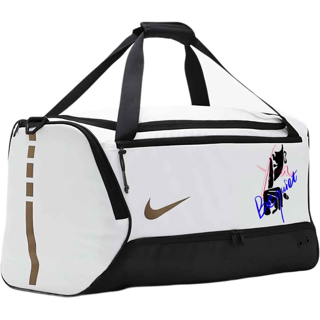 

Nike Тканевая дорожная сумка унисекс переливающаяся черно-белая, Shh