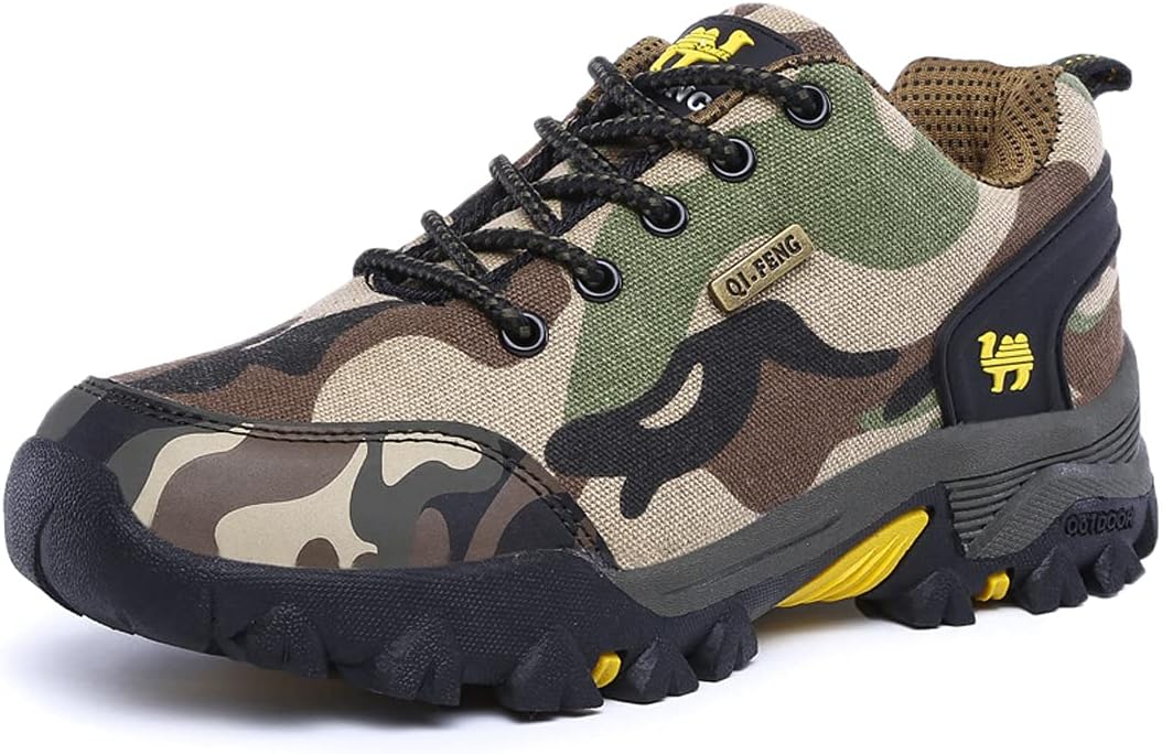 

Камуфляжные туристические ботинки hongrenamz с шнуровкой для мужчин и женщин, для прогулок, альпинизма, горного трекинга, с нескользящей подошвой и дышащие, для путешествий, пеших походов и велосипедных прогулок, желтый