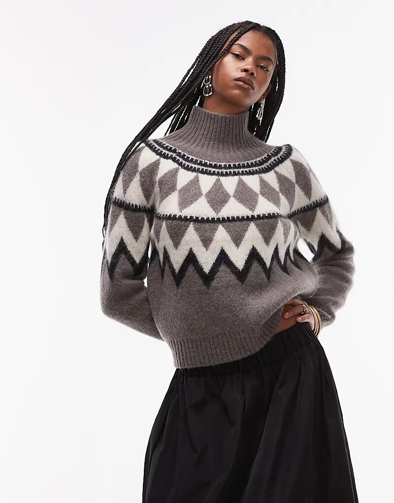

Джемпер Tura fairisle серого цвета AllSaints