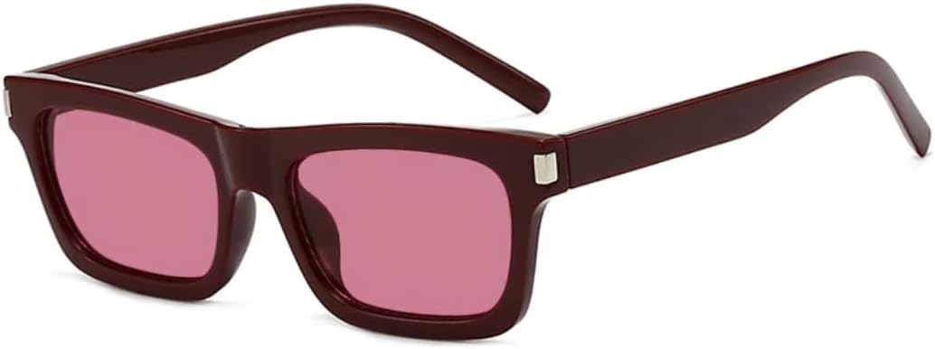 

Солнцезащитные очки с защитой UV400 | Заклепки, украшенные линзами конфетного цвета | для женщин и мужчин, для занятий спортом на открытом воздухе и вождения DSVIGF, Red Red