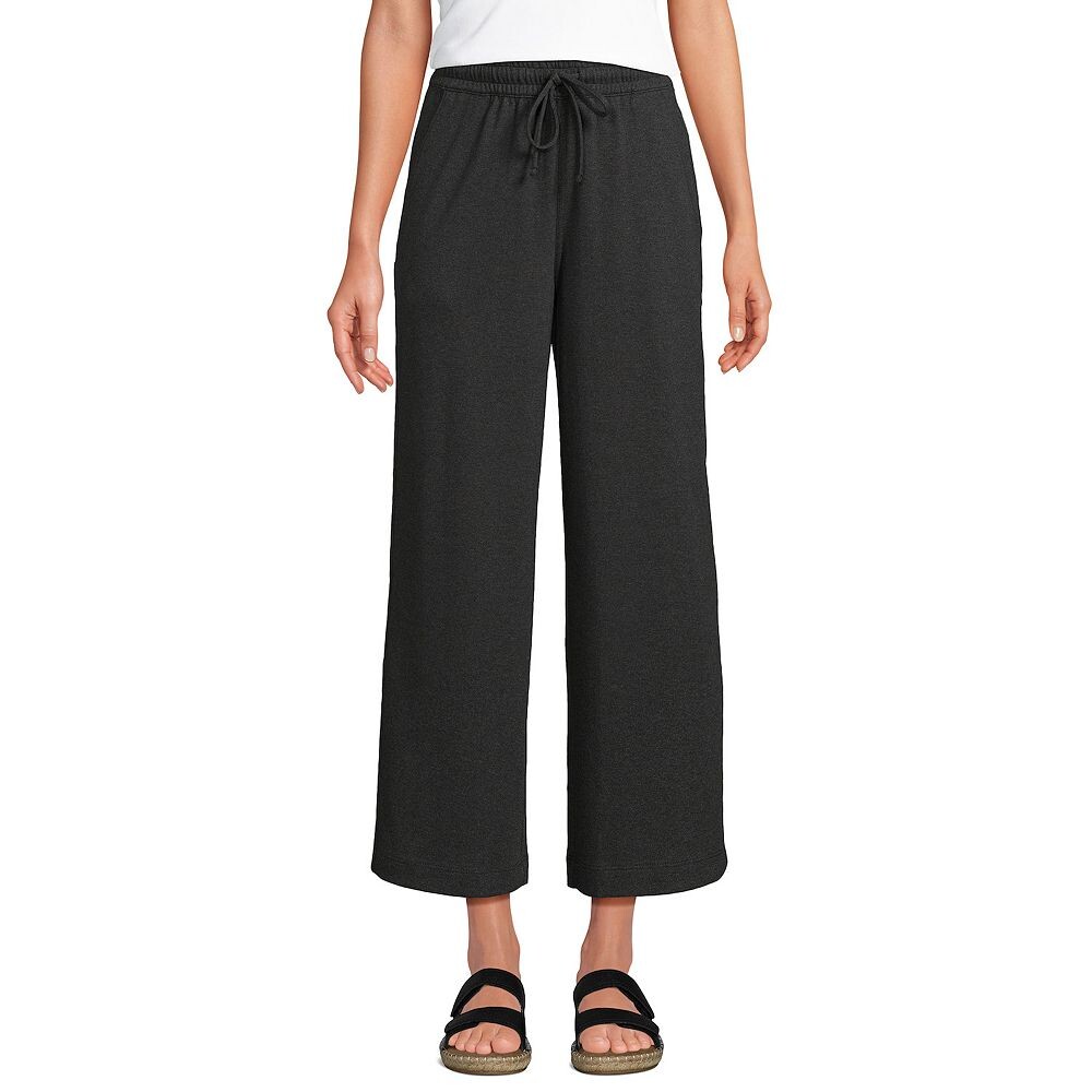 

Женские укороченные спортивные трикотажные брюки Lands End Lands' End, цвет Dark Charcoal Heather