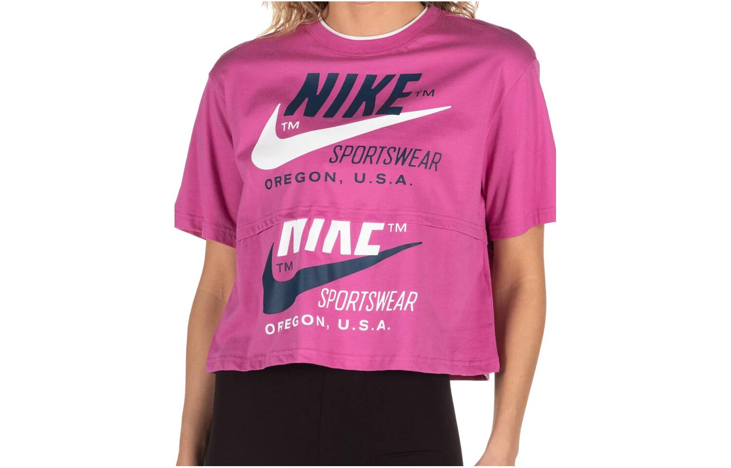 

Укороченный топ женский розовый Nike