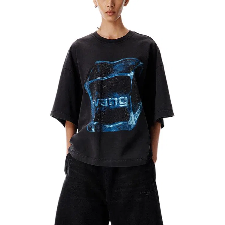 Футболка Crystal Graphic Alexander Wang, Washed Black — фото 3