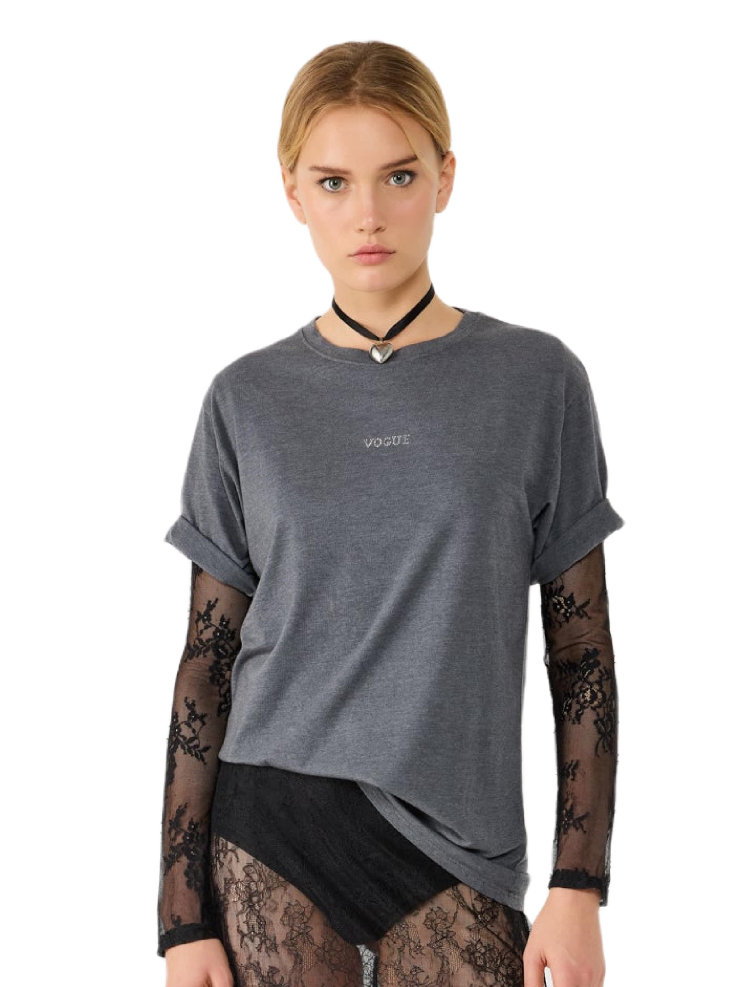 

No Matter What Футболка в темно-сером цвете