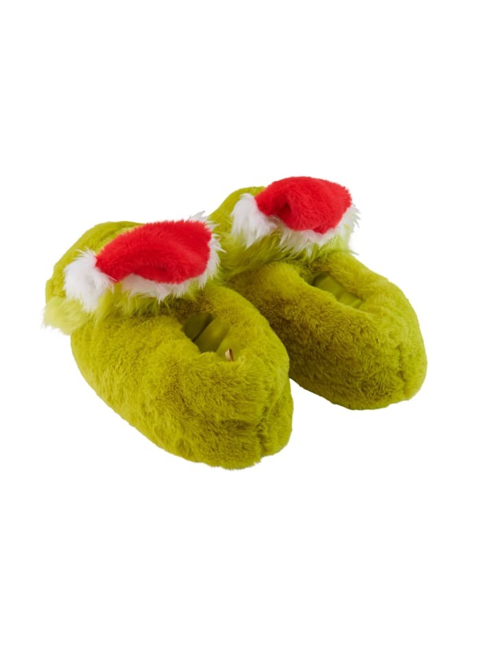 Тапочки United Labels The Grinch 3D Plüsch Pantoffeln Puschen Schlappen, зеленый — фото 3