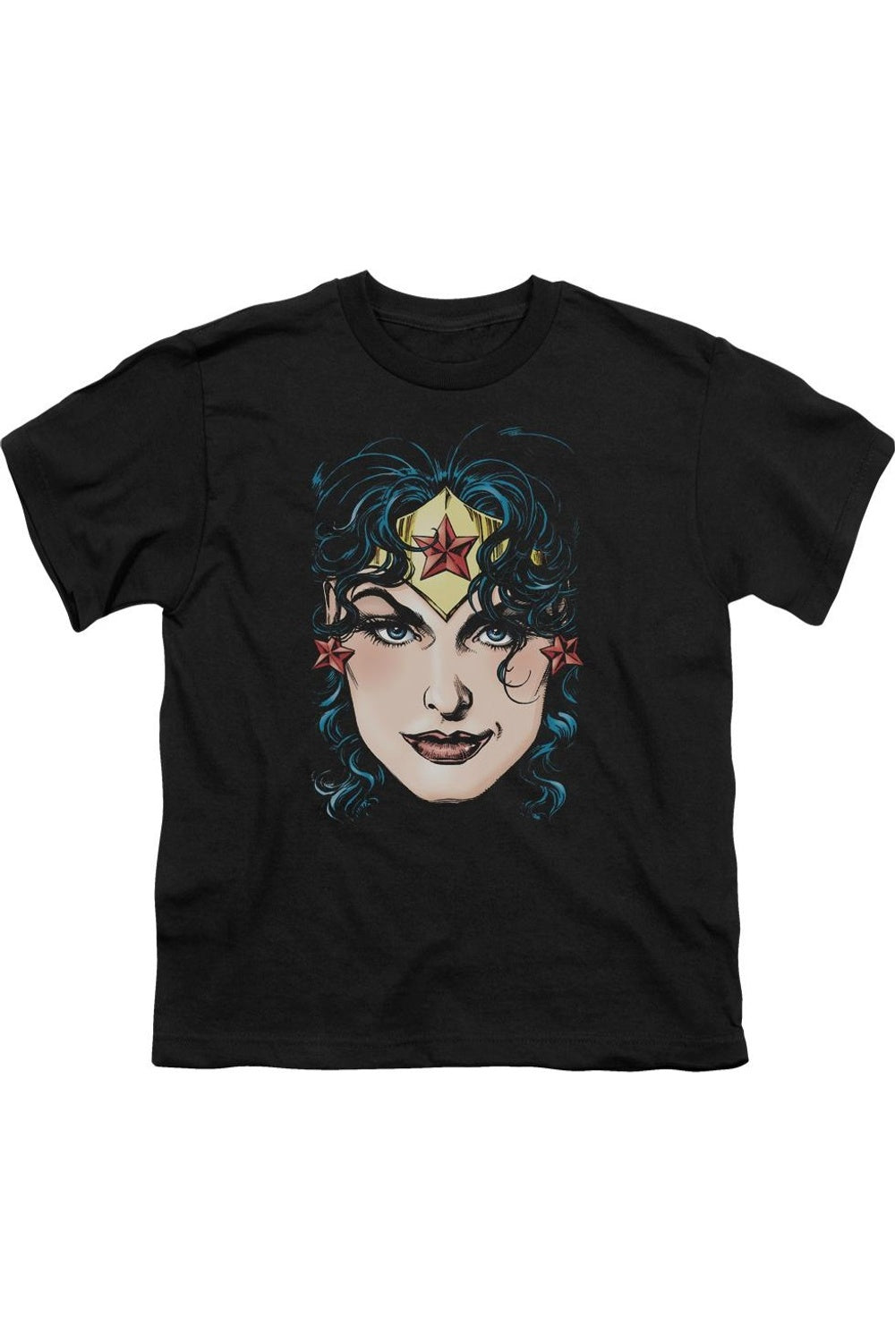 

Футболка для детей Dco Justice League of America с изображением Чудо-женщины и короткими рукавами Gildan, черный
