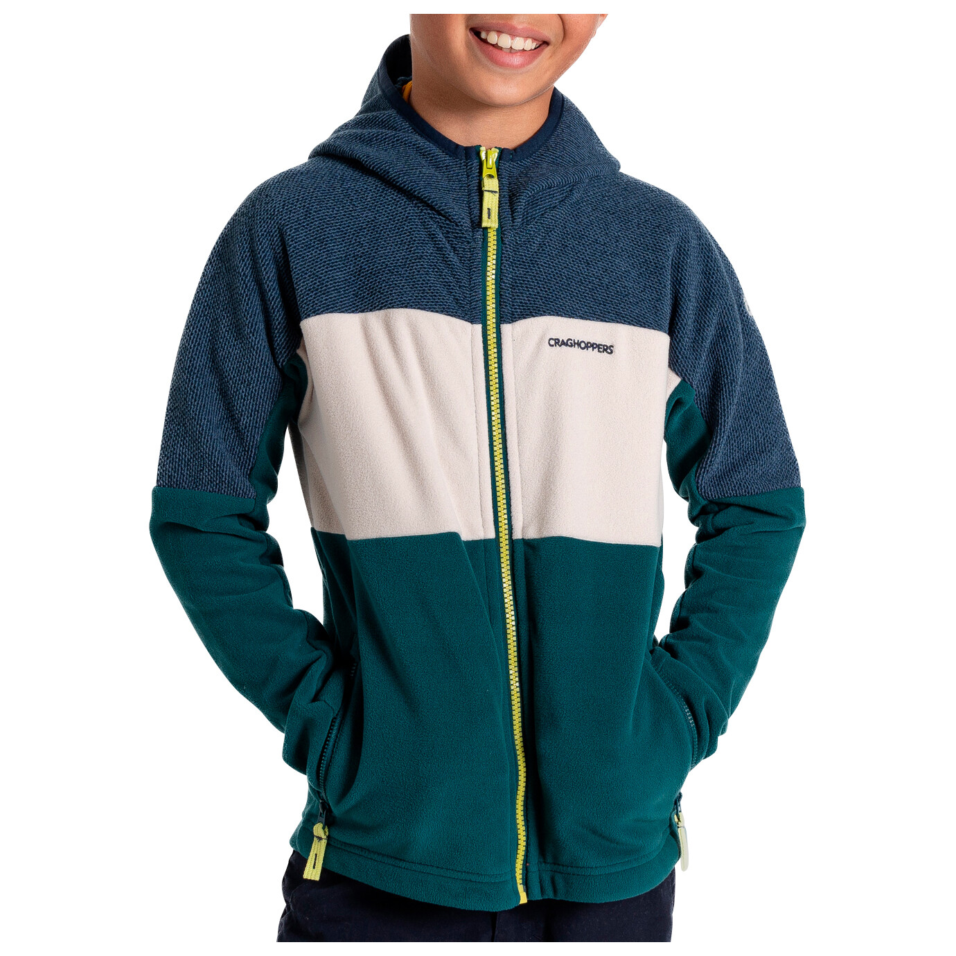

Флисовая жилетка Craghoppers Kid's Bindloe Kapuzenjacke, цвет Blue Navy/Deep Ocean Green