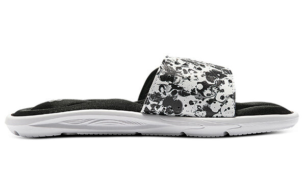 Тапочки ignite 6 graphic strap slide 'black white' Under Armour, черный — фото 3