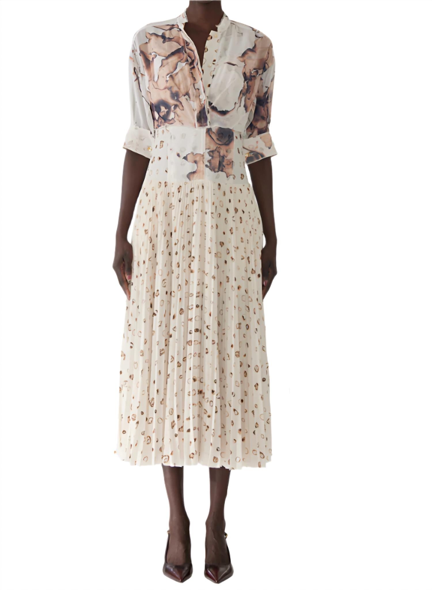 

Платье миди с заниженной талией в клетку/коричневый Jason Wu