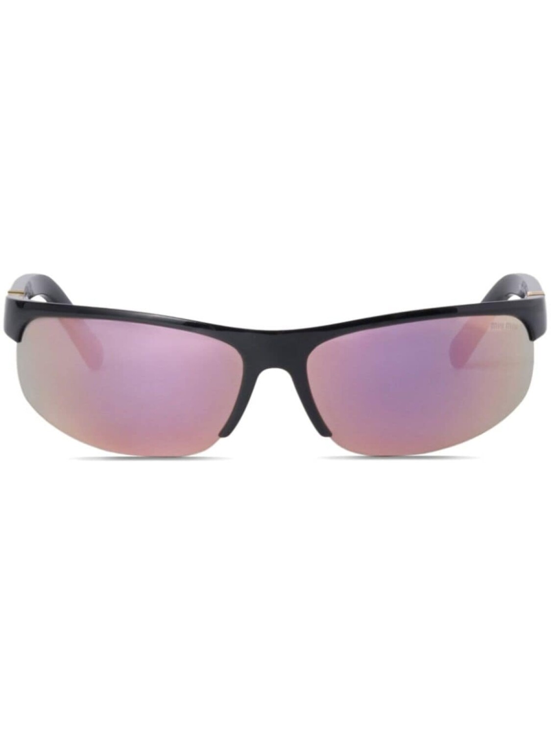 

Miu Miu Eyewear солнцезащитные очки Runway, черный