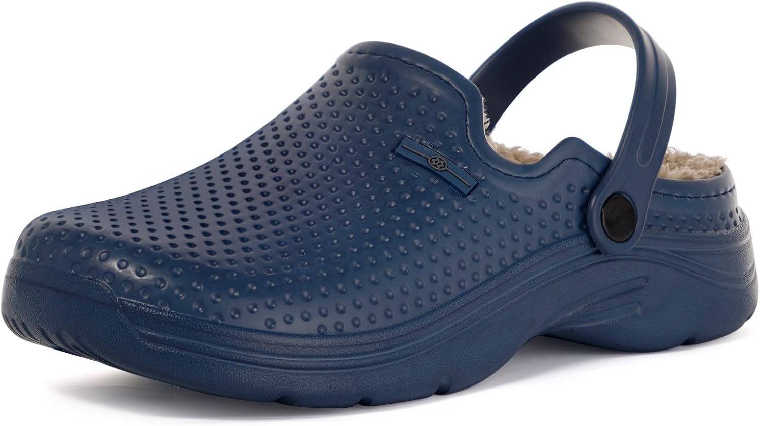 

Женские и мужские сабо с меховой подкладкой, водонепроницаемые садовые туфли, зимние, с теплой флисовой подкладкой, пушистые домашние тапочки, для дома и улицы Gaatpot, синий