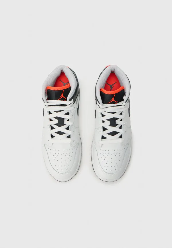 Кроссовки air jordan 1 mid унисекс Jordan, Summit White/Black/Infrared/Neutral Grey — фото 4