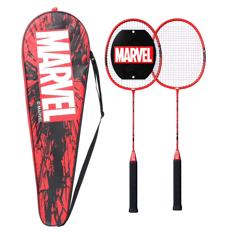 

X MARVEL Carbon Aluminum бадминтонная ракетка для атакующего стиля с жесткой головкой начального уровня для детей двойной удар MESUCA