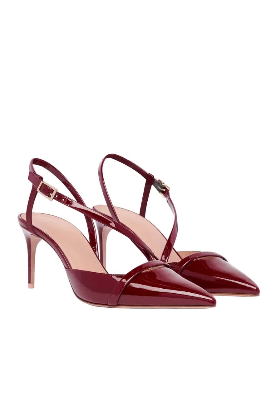 Malone Souliers Valeria 70 Туфли-лодочки с острым носом, Bordeaux — фото 2