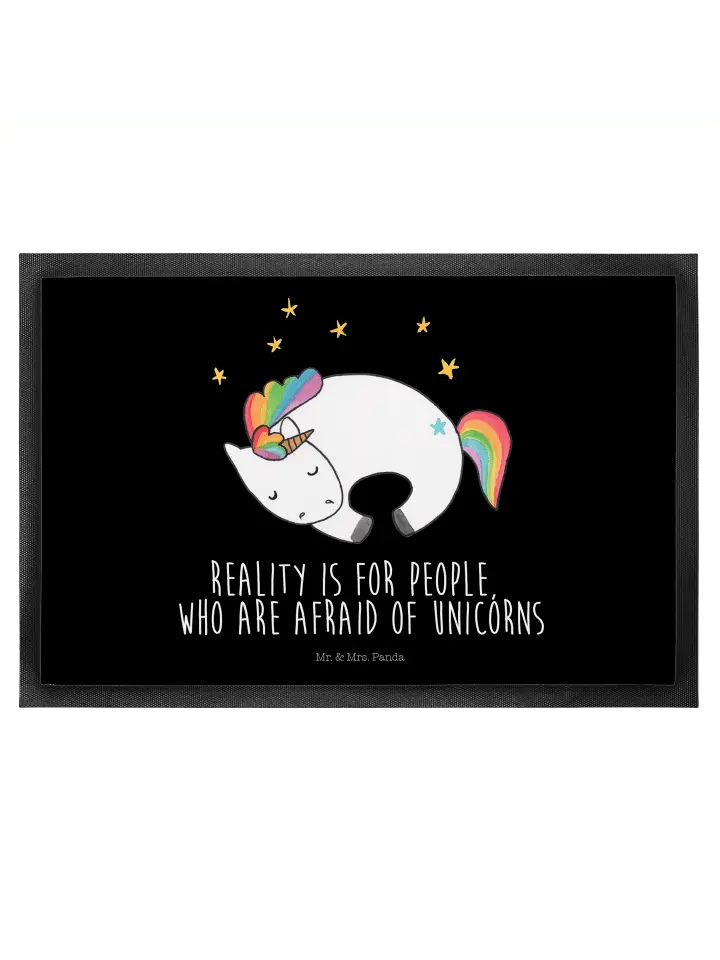 

Коврик для ног Mr. & Mrs. Panda, черный