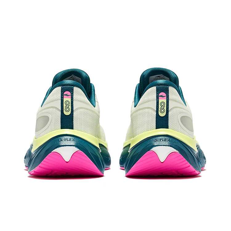 Кроссовки для бега мужские Land Tour Shock Absorbers Low Top Evergreen Erke, цвет Microcrystal White Sprout Green — фото 4