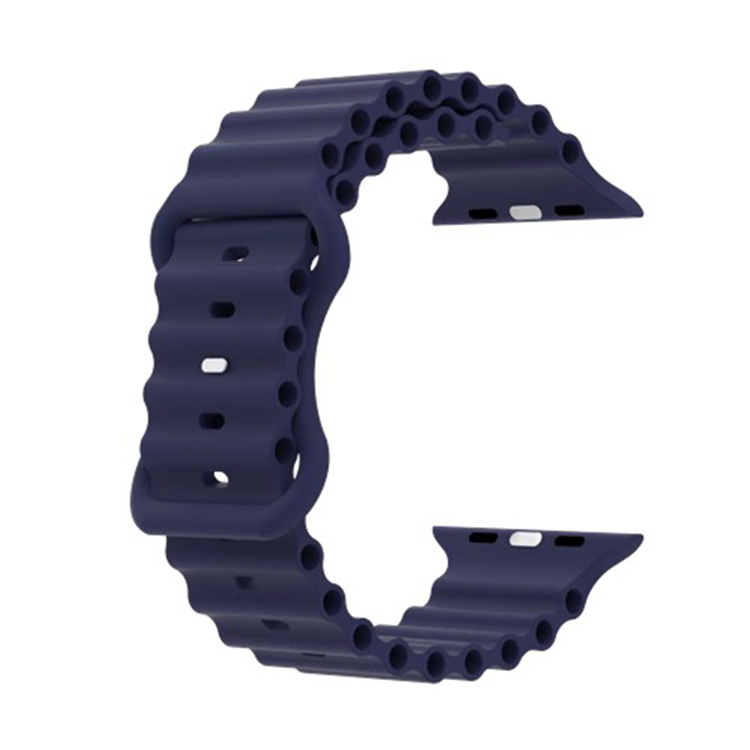 

Wepro Часы Strap Apple Compatibility Silicone Material 150mm~220mm, 【Midnight Blue】Elastic fit ★ one-piece buckle