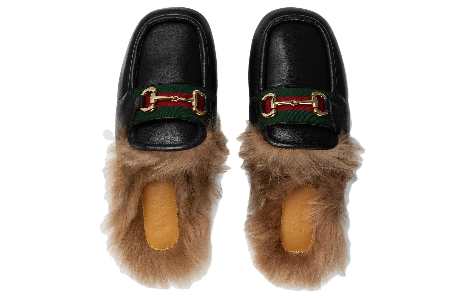 Тапочки с логотипом Gucci Horsebit Black — фото 4