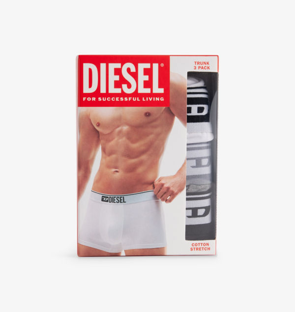 

Комплект из трех трусов-боксеров из эластичного хлопка с фирменным поясом Diesel, цвет e4878