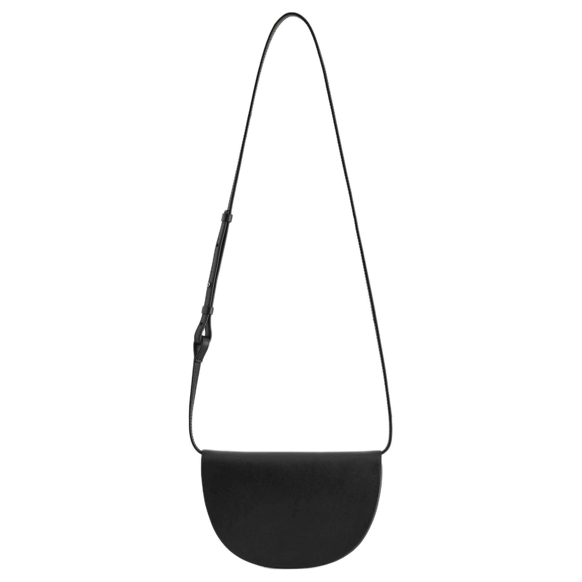 

COS Кожаная сумка через плечо женская черная, Black