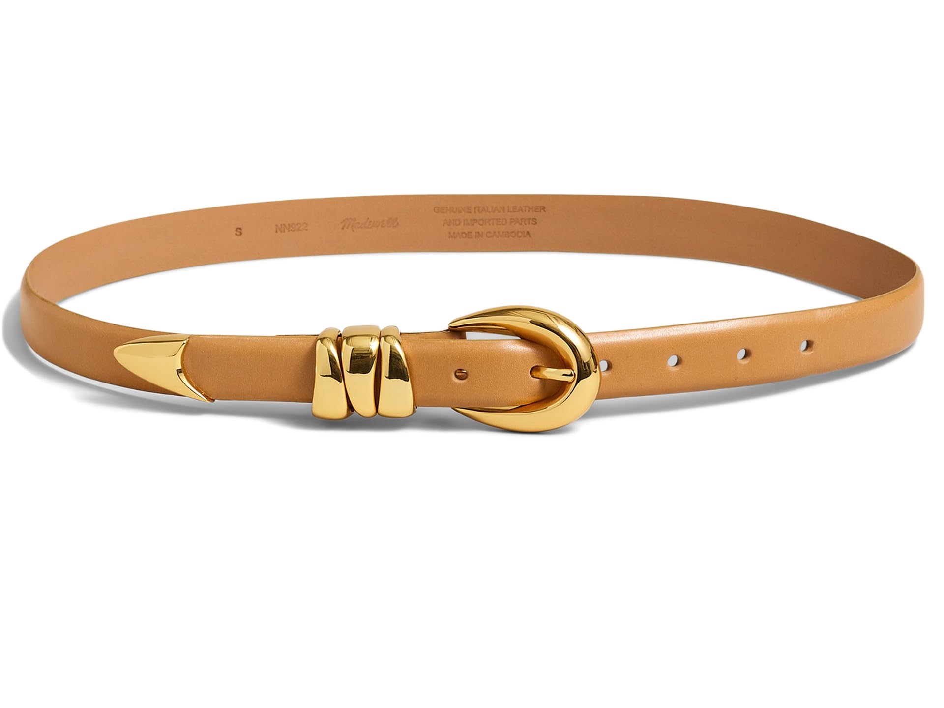 

Ремень Madewell Triple Metal Keeper Belt, цвет Desert Camel