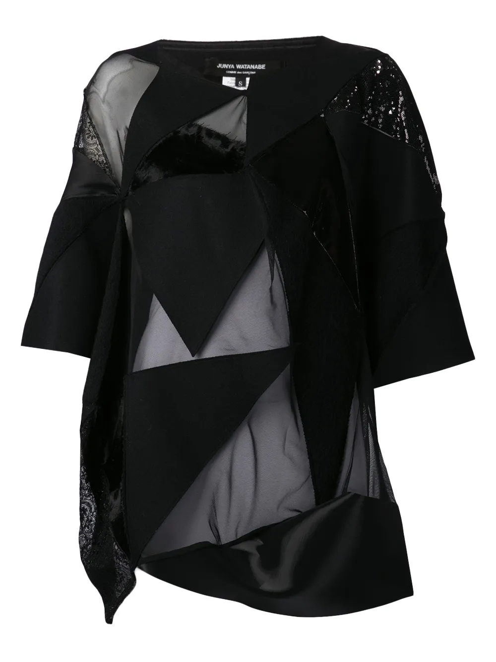 

Лоскутная футболка JUNYA WATANABE, черный