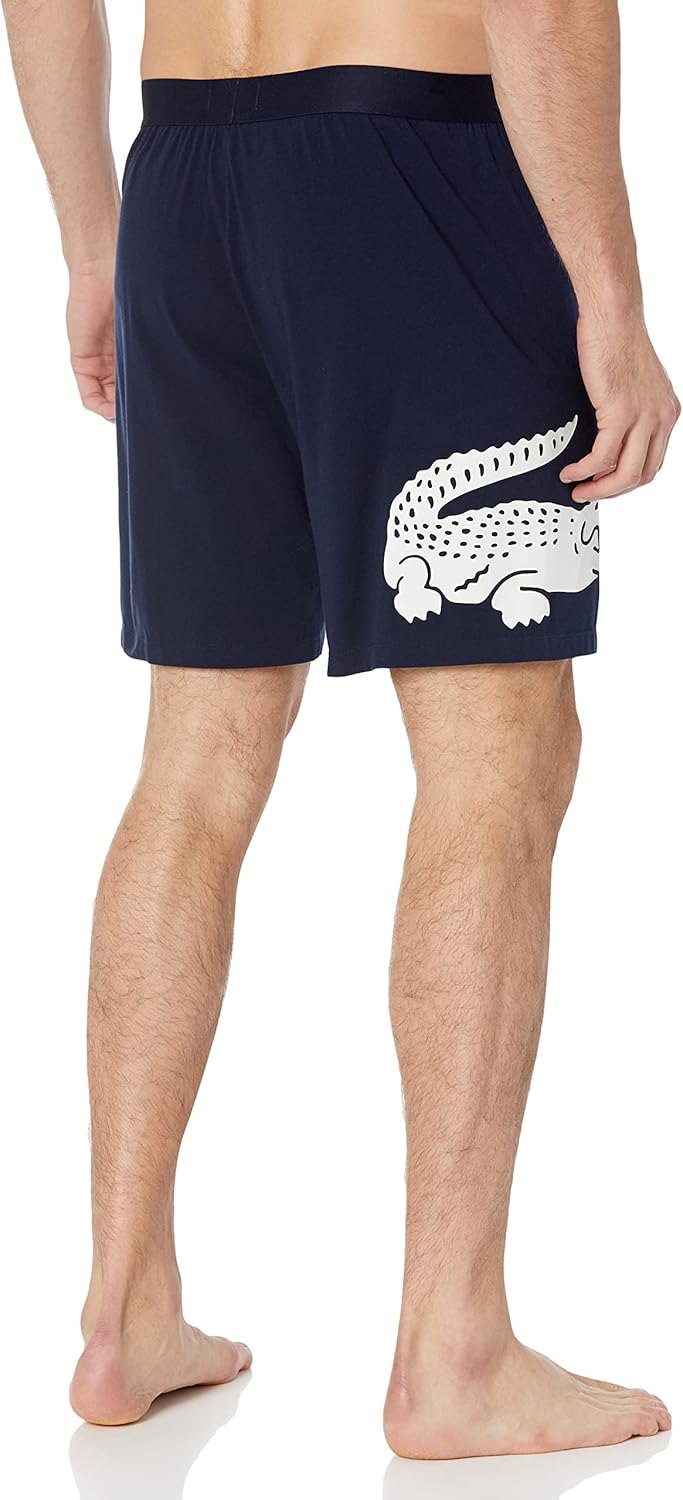 Пижамные брюки Lacoste, мужские боксеры с принтом Big Croc, Navy Blue/White — фото 2