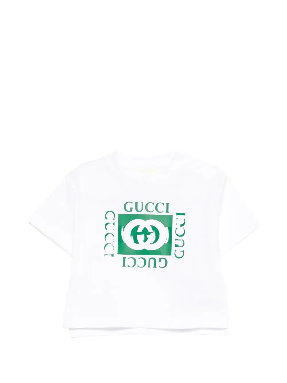 Футболка с логотипом Gucci Kids, белый