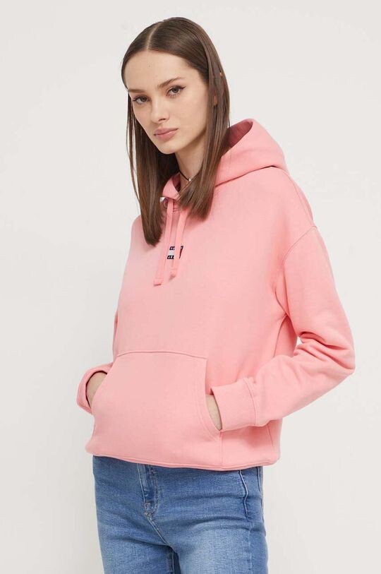 

Хлопковая толстовка Tommy Jeans, розовый