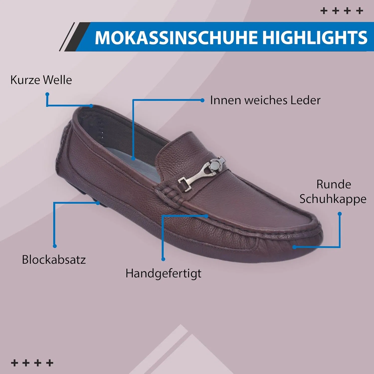 German Wear Мокасины для вождения, повседневная обувь, нубуковая кожа, коричневый — фото 4
