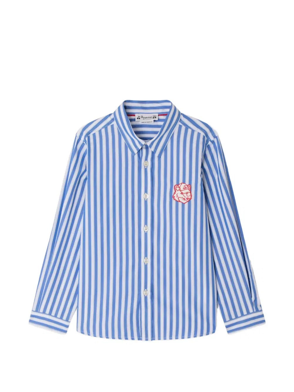 Полосатая рубашка Tangui из коллаборации с Maison Kitsune Bonpoint, синий