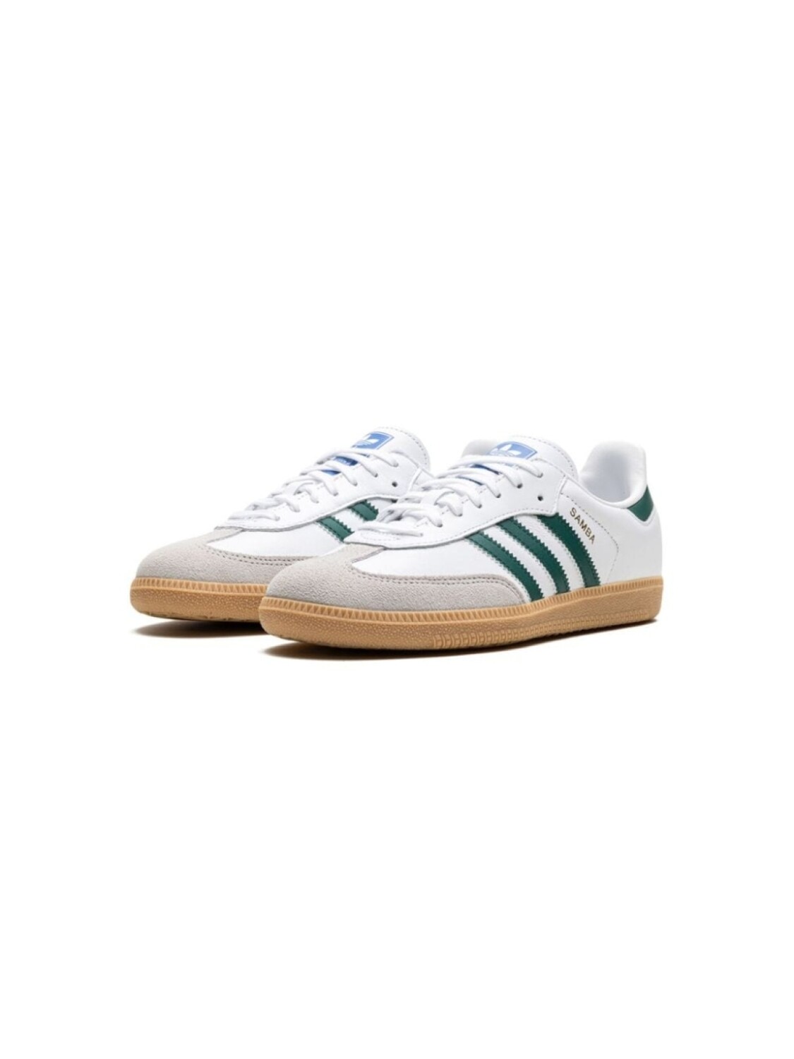 adidas кроссовки Samba OG Cloud White/Collegiate Green/Gum, белый — фото 2