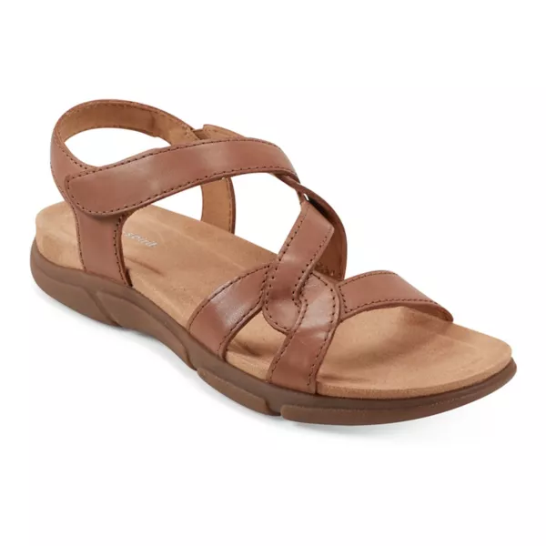 Сандалии Minny женские с переплетением ремешков Easy Spirit, цвет medium brown leather