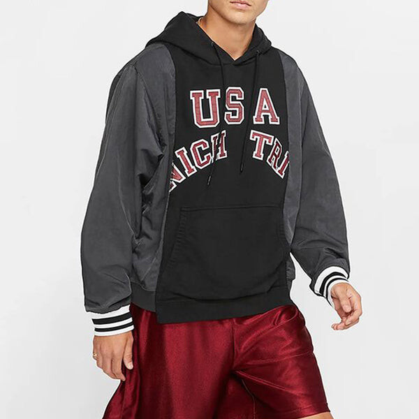 Толстовка men's ispa series outdoor casual sports loose cozy breathable black Nike, черный — фото 3