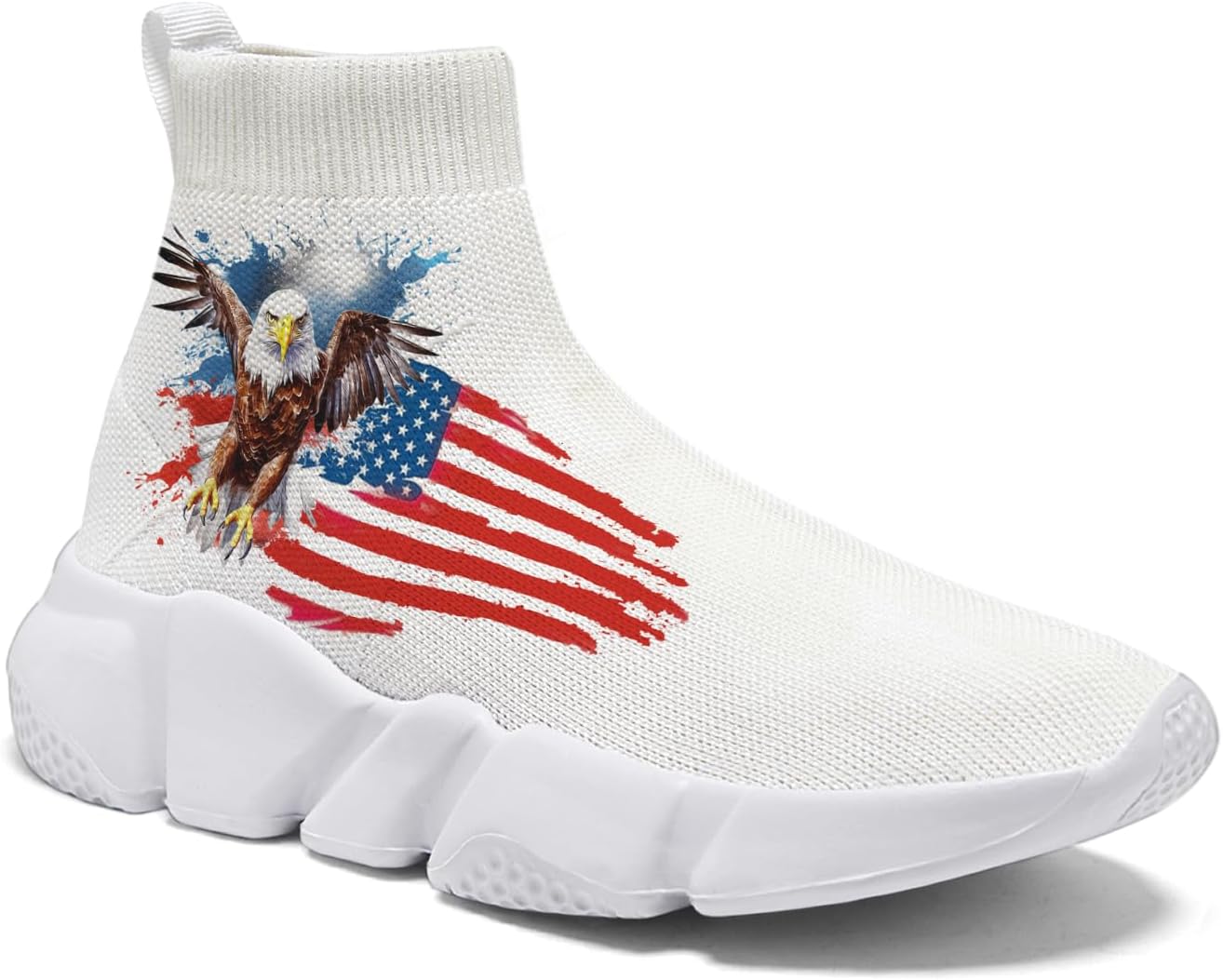 

Мужские кроссовки Hetios с граффити, слипоны для бега, размер плюс 7-15, модель July Fourth, July Fourth 08