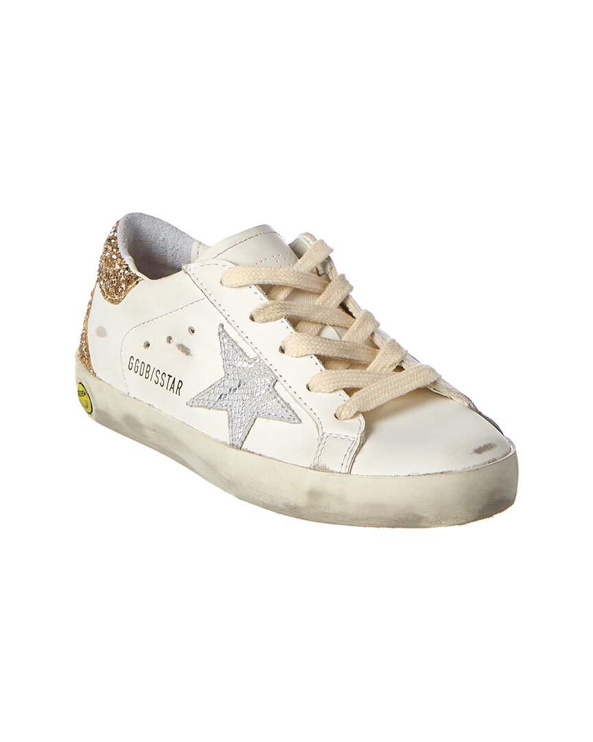 

Кроссовки Golden Goose Superstar из кожи и блесток, белый