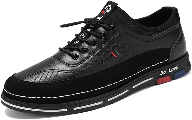 

Мужские повседневные туфли, модные кроссовки, комфортные деловые оксфорды, прогулочные туфли на шнуровке и без шнуровки Generic, черный