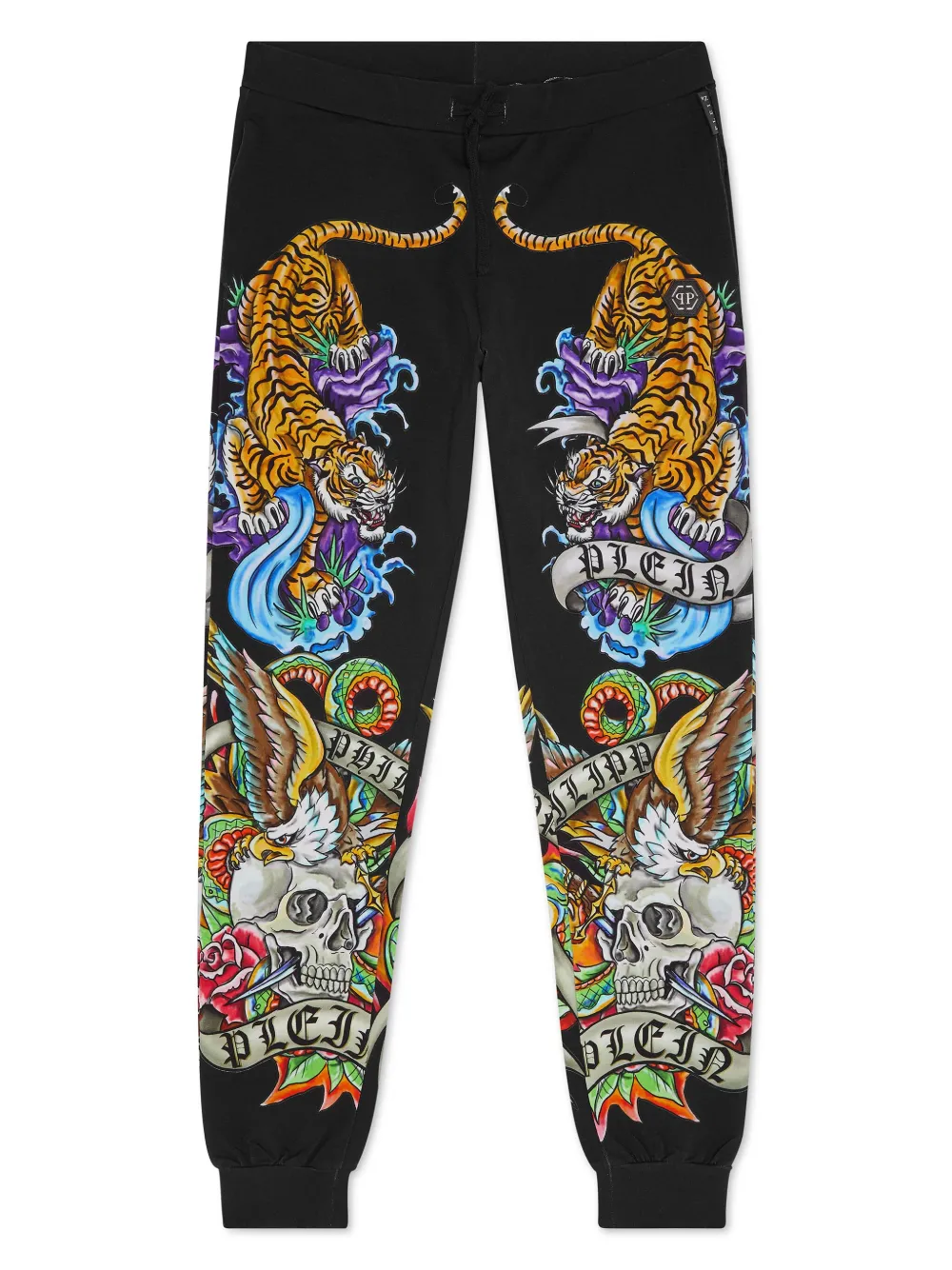 

Брюки Tattoo с логотипом Philipp Plein Junior, черный