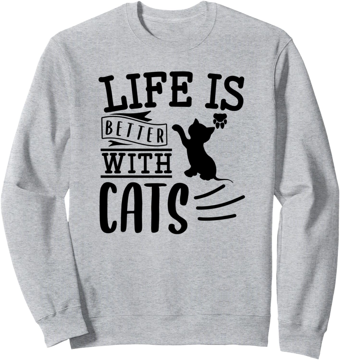 

Жизнь лучше с кошками - Забавная толстовка для любителей кошек, серая, размер S Life Is Better With Cats, Серый, Жизнь лучше с кошками - Забавная толстовка для любителей кошек, серая, размер S Life Is Better With Cats