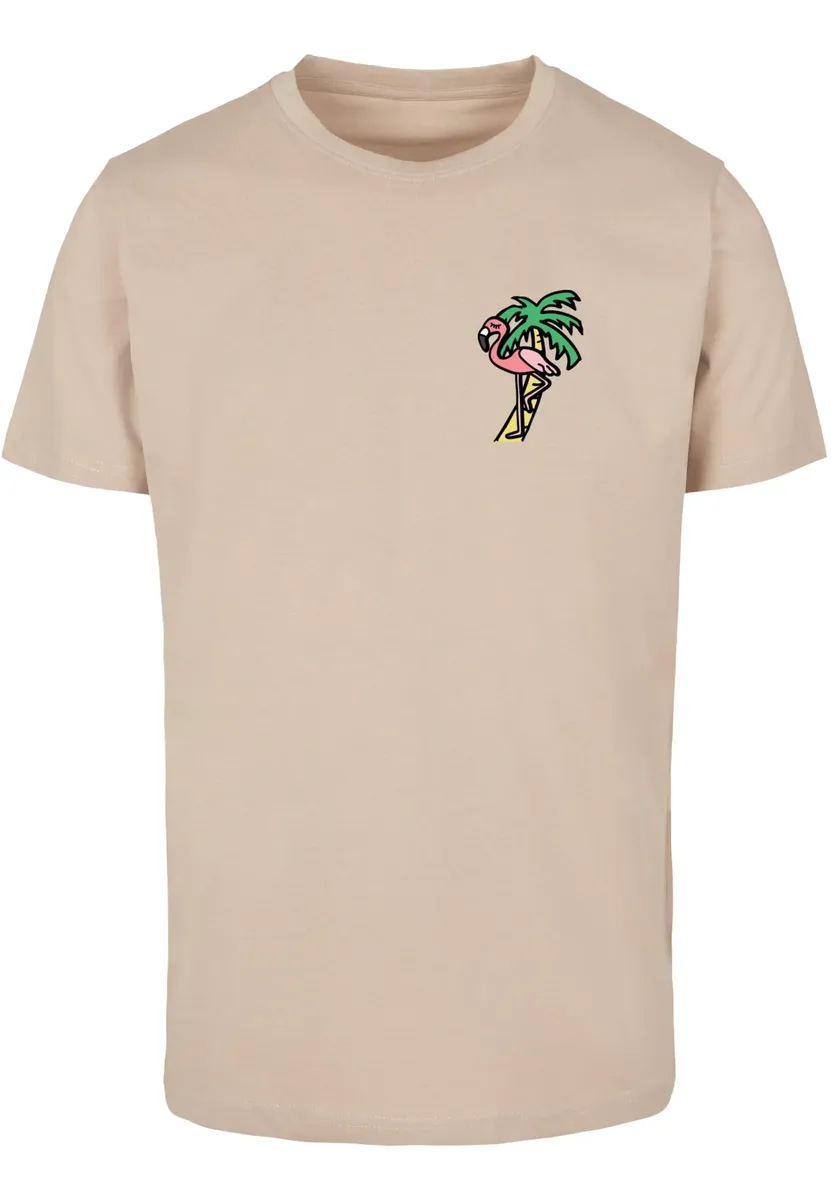 

Футболка Mister Tee "Мужская футболка Mister Tee с круглым вырезом и фламинго " Mistertee, цвет Sand