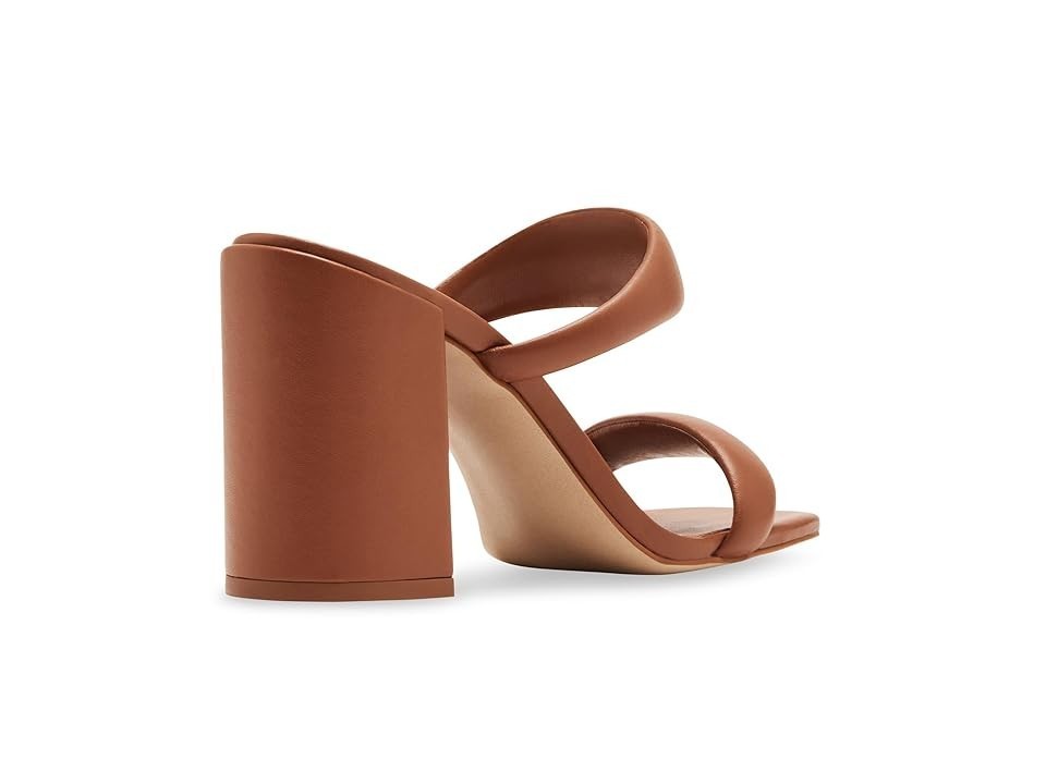 Steve Madden Jinny Sandal Women's  Tan Square Toe Slip On Block Heel VER329, коричневый — фото 4