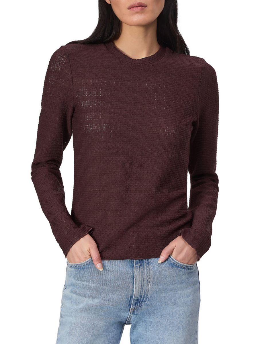

Текстурированный трикотажный свитер Julia с круглым вырезом rag & bone, цвет Dark Purple