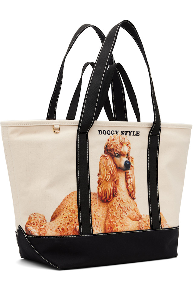 Stella Mccartney Бежево-Черная большая сумка-тоут Jeff Koons Edition (без косточек) — фото 2