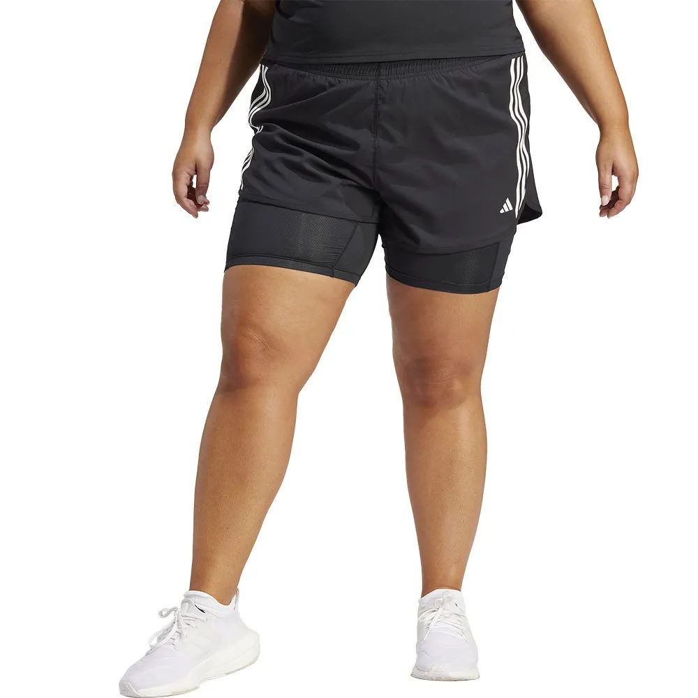 

Шорты adidas Own The Run Excite 3 Stripes 2 in 1, черный